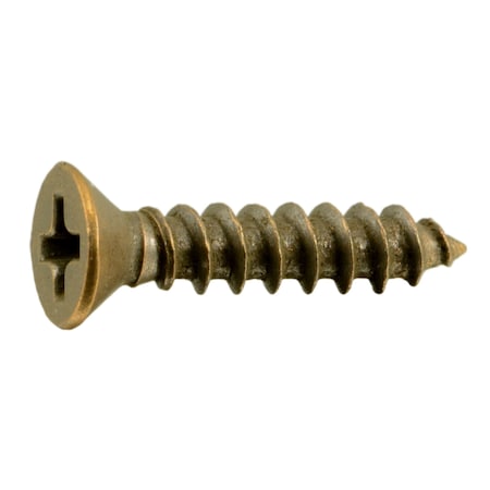 Midwest Fastener Wood Screw, #7, 3/4 in, Plain Brass Flat Head Phillips Drive, 35 PK 69885